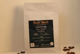 Bean Touch 250g bag of Honduras Majie Bourbon Filter Roast coffee beans, printed studio label